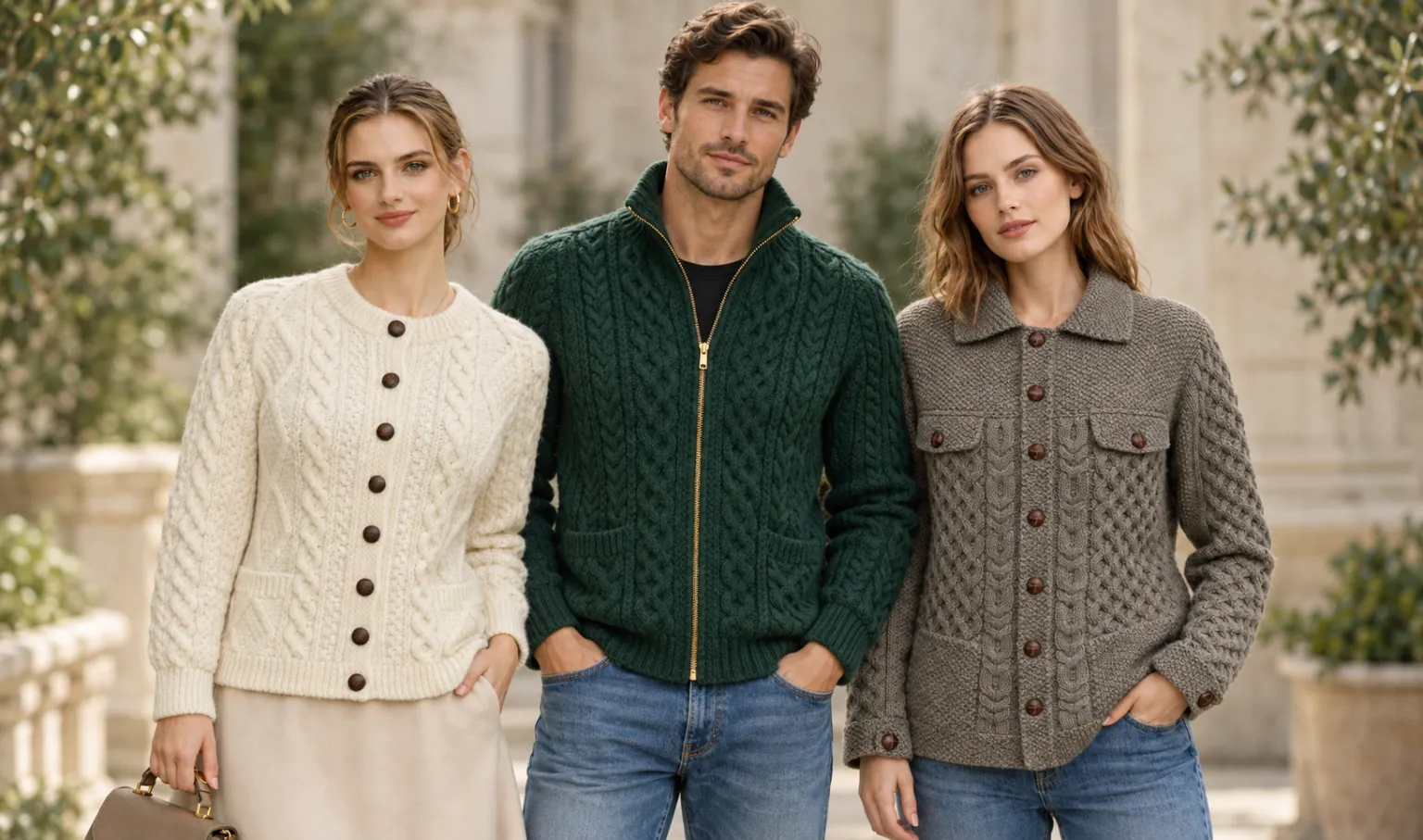 Traditional iris Aran Garments for Men , women and unisex